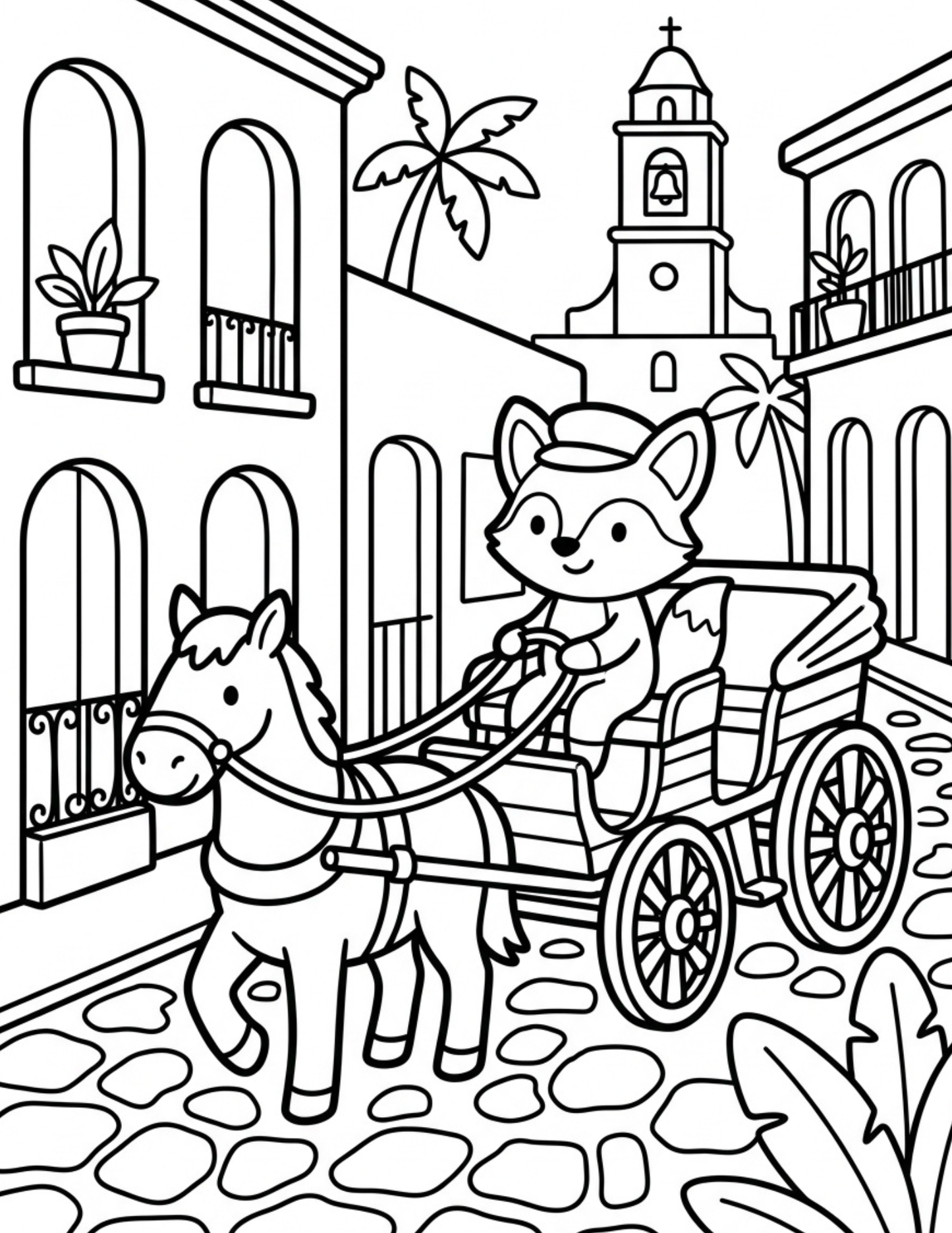 MiCuba, Coloring!  – Transportation (Free Coloring Pack)