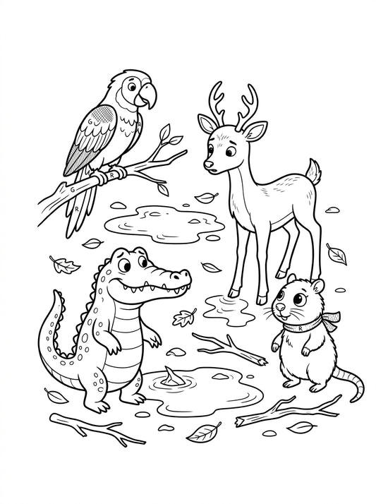 Cuban Fables Coloring Book Vol 2 | Moral Stories & Animal Adventures
